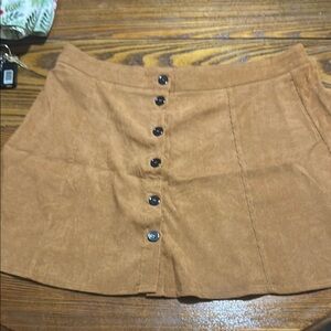 Tan Button-Up Women's Skirt